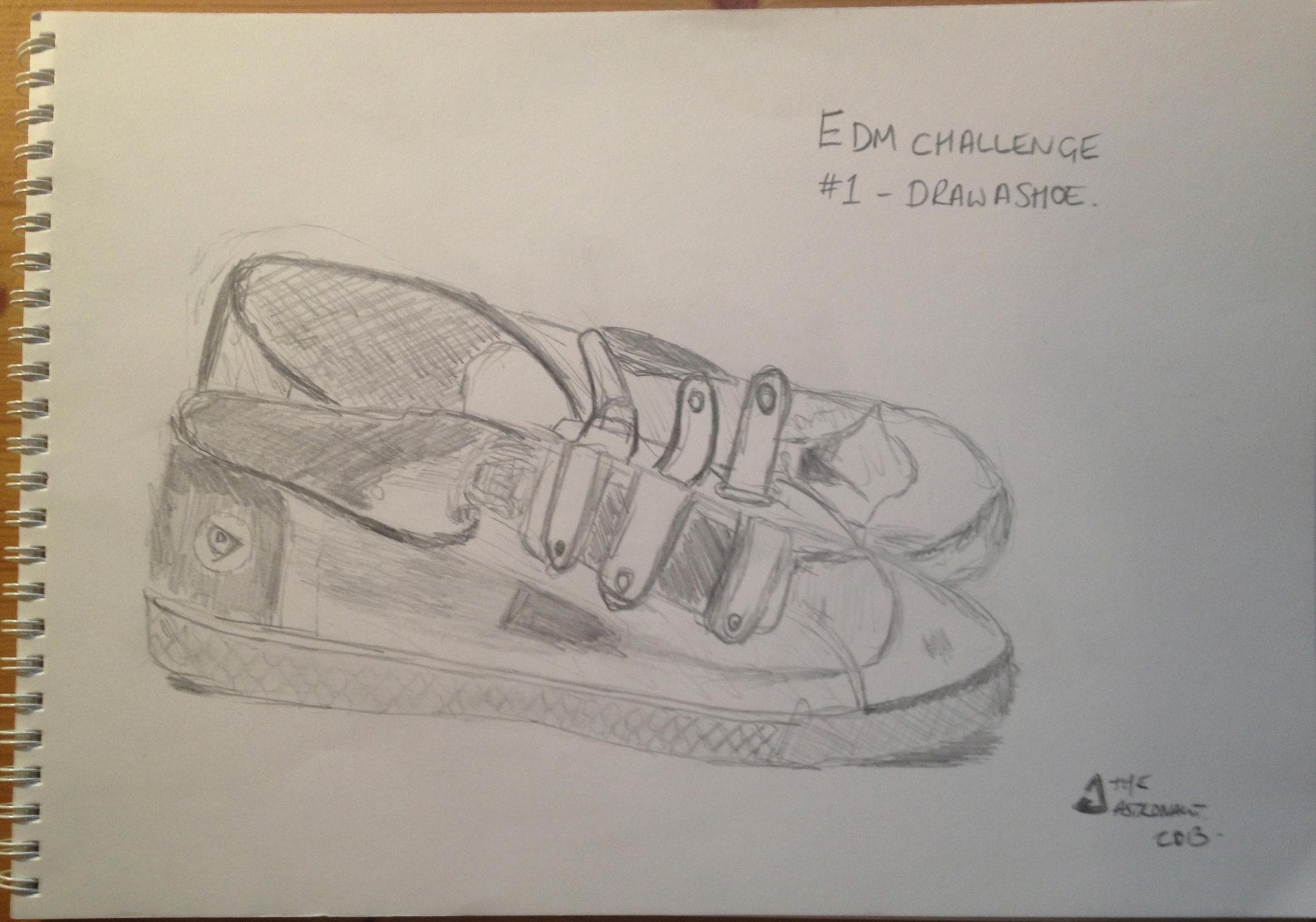 Taking the Challenge EDM Challenge 1 Draw your shoe  Danny Gregory